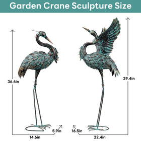 Close-up feather detail on Ruifabo crane statue highlighting hand-painted realism
