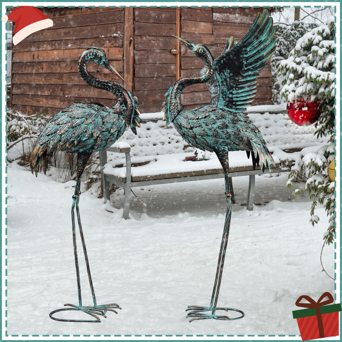 Ground stake design keeps statues stable in windy, stormy conditions