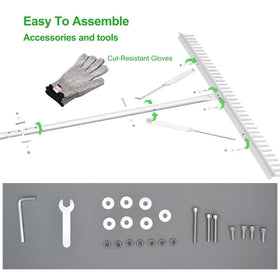 RUIJIU detachable rake rods enable quick assembly