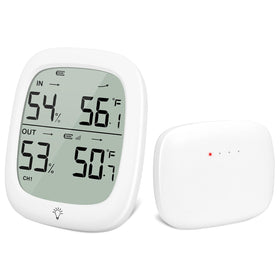 RUIKORING TH2 display shows real-time outdoor temperature and humidity