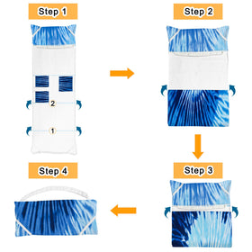 Ruikyhom lounge chair cover displaying three side pockets for quick-access items