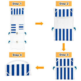 Ruikyhom towel cover includes three side pockets for easy reach of items.