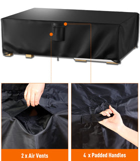 Ruimoy easy-install cover with four straps secures furniture quickly