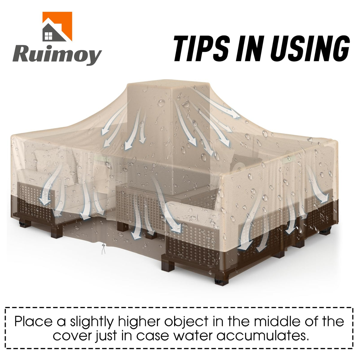 Ruimoy cover easy to install with four straps and bottom latch.
