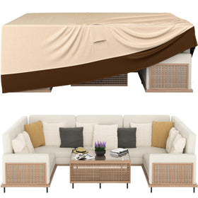 Ruimoy patio cover universal size fits most furniture sets and shapes.