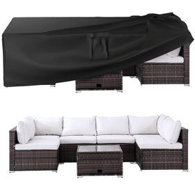 Ruimoy patio cover protects furniture from rain with tear-resistant 600D fabric.