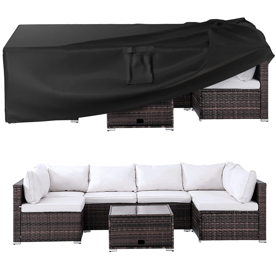 Ruimoy patio cover on furniture provides waterproof protection from rain and dust