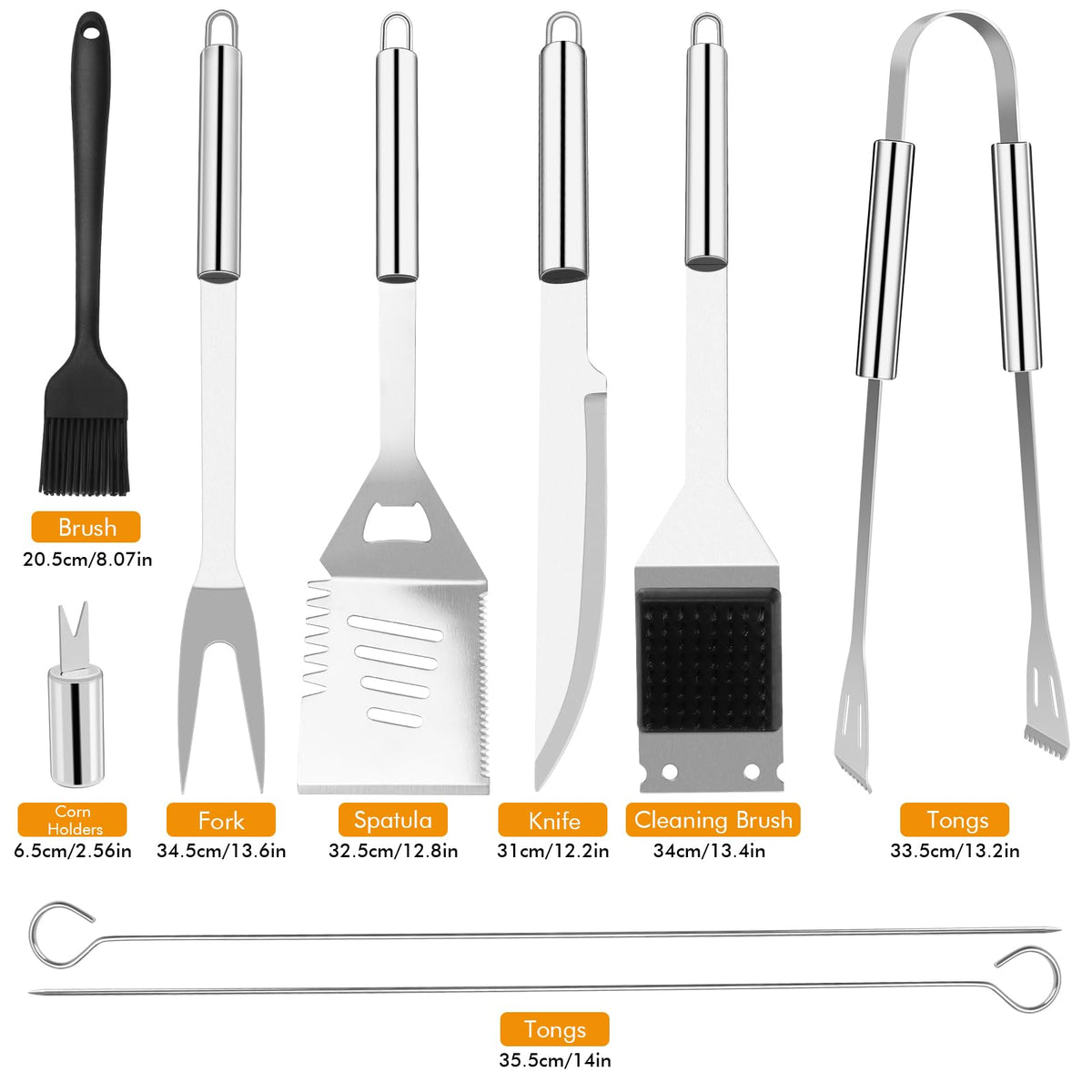 RUINENGDA grill utensils set corn holders for even corn grilling on the cob