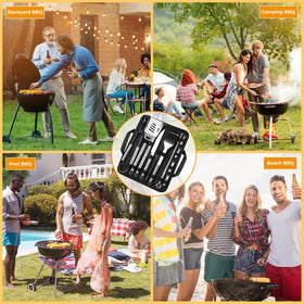 RUINENGDA grill utensils set skewers for versatile grilling and kebabs on outdoor