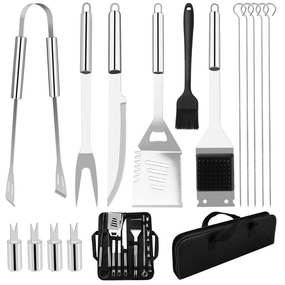 RUINENGDA grill utensils set tongs for easy flipping and sturdy heat resistance