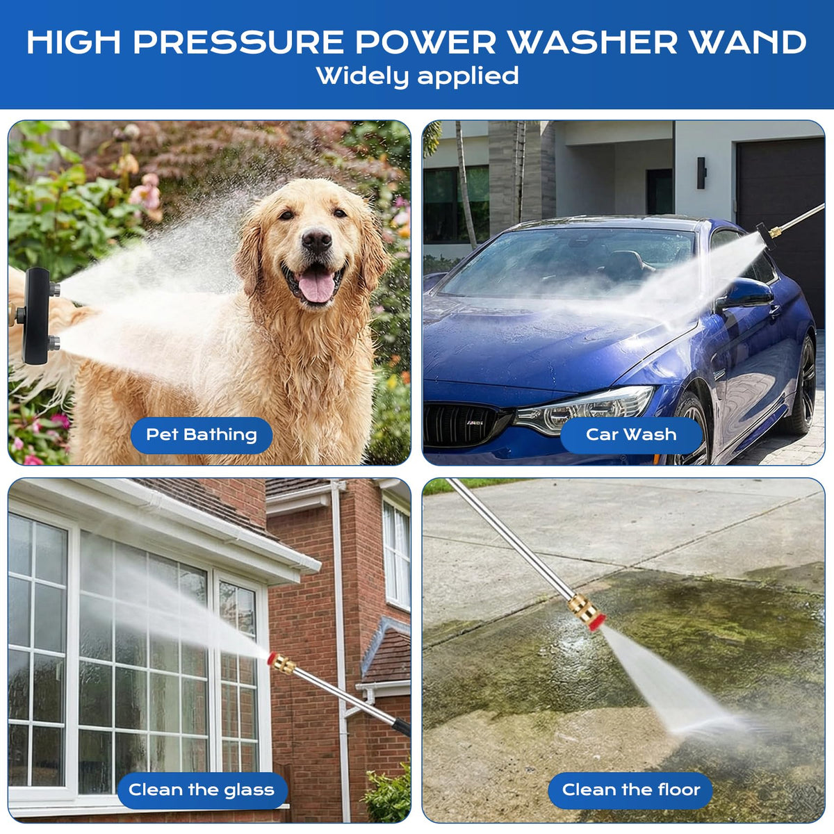 Ruirgo ideal for gutters, cars, patios, and gardens in everyday cleaning tasks.