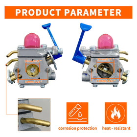 Ruixing 128LD carburetor with air filter included supports cleaner combustion.