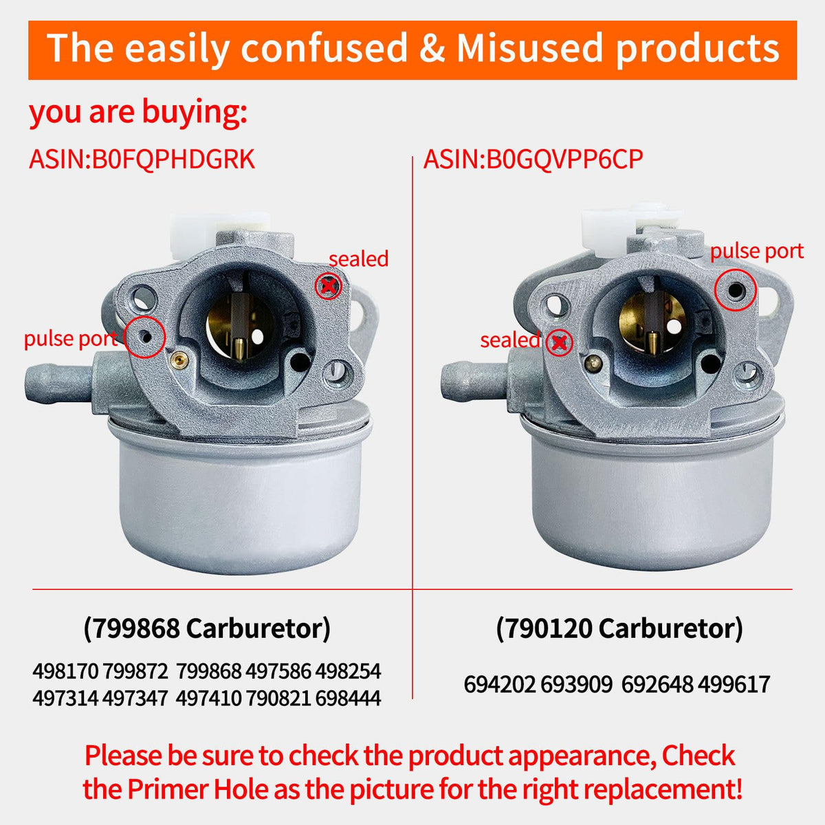 Ruixing 799868 carburetor closeup shows precise adjuster and gasket contact