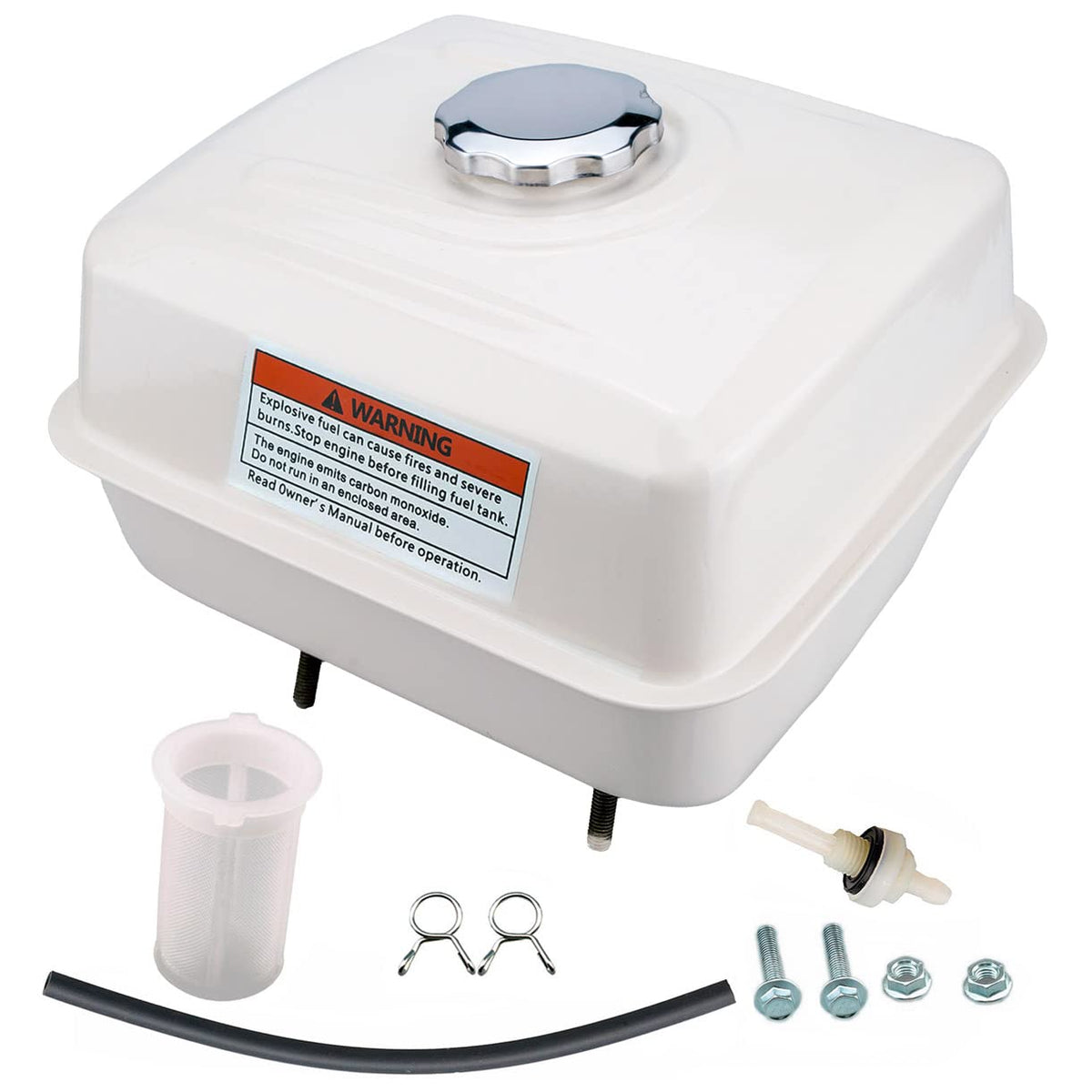 Ruma fuel tank kit with Honda GX390 cap and bolts for quick replacement