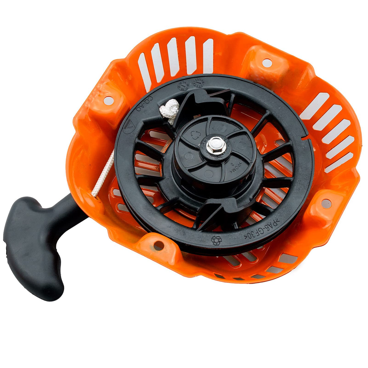 Ruma orange pull-start assembly close-up highlighting 0K84300188 compatibility and reliability.