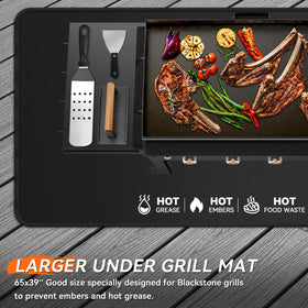 Rumlick double-sided fireproof mat provides versatile protection for grills and fire pits.