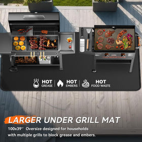 Rumlick double-sided fireproof mat for versatile grill and fire pit protection.