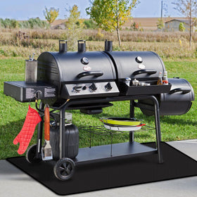Rumlick fire pit and grill protection mat in action.