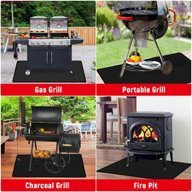 Rumlick foldable outdoor grill mat stored neatly after use.