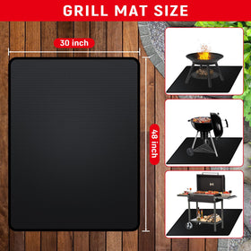 Rumlick heat resistant mat withstands up to 2000°F for grills and pits.