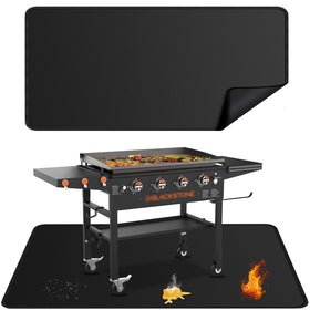 Rumlick large under grill mat for Blackstone protects decks from embers and spills.