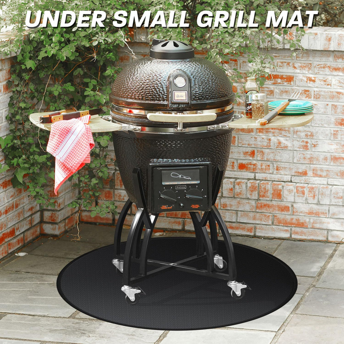 Rumlick mat note: avoid direct contact with flames for longevity.