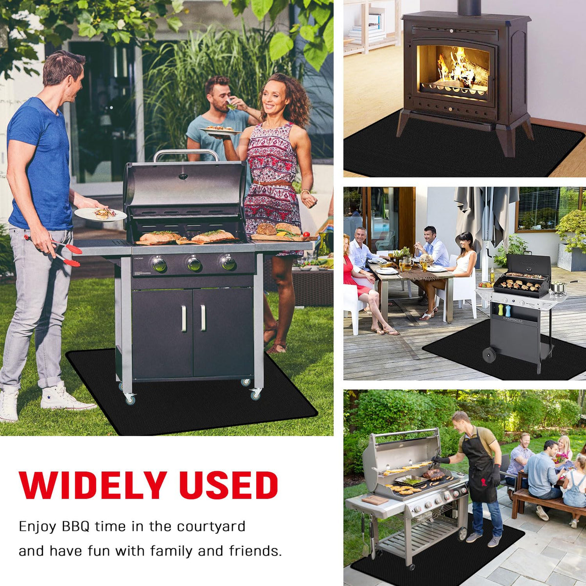 Rumlick multi-use mat suitable for fire pits, grills, and patios.