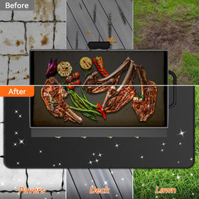 Rumlick oilproof waterproof surface keeps spills on the mat for easy cleaning.