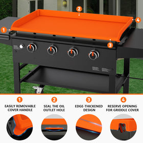 Rumlick silicone griddle cover offers easy cleanup.