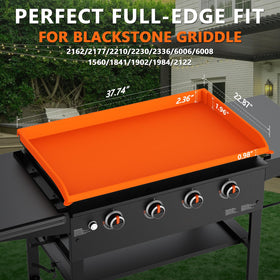 Rumlick silicone griddle cover 36-inch orange protective mat keeps griddle clean.