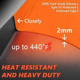 Rumlick silicone griddle mat folded for easy storage between cooks
