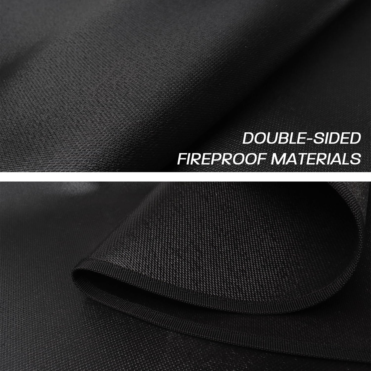 Rumlick under grill mat safeguards surfaces during outdoor cooking.
