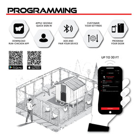RUN-CHICKEN Door Giant aluminum construction with predator-proof lock