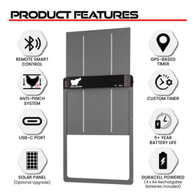 RUN-CHICKEN Door Giant solar-ready option supports eco-friendly charging