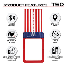 RUN-CHICKEN T50 app control screen demonstrates convenient remote management for schedules.