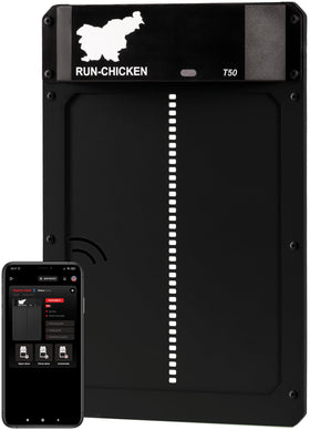 RUN-CHICKEN T50 door assembly components for quick setup and secure coop access