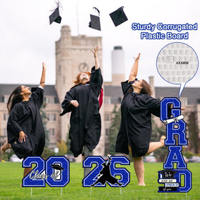 Runleo front-yard graduation decor creates festive atmosphere and photo-friendly backdrop.