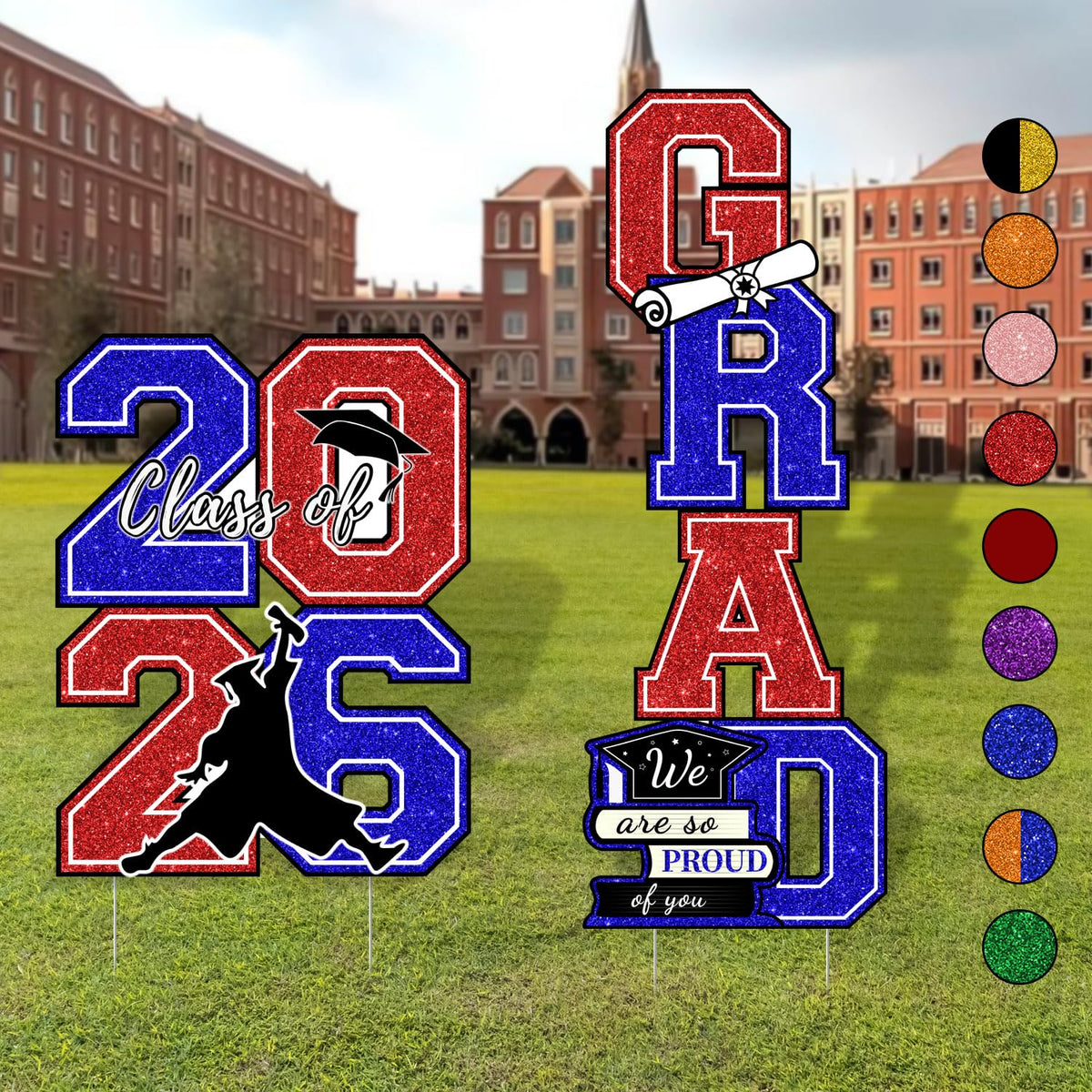 Runleo graduation yard sign 2026 congrats for outdoor lawn display and high visibility.