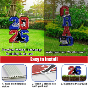 Runleo glitter print yard sign with no-mess sparkle boosts event shine.