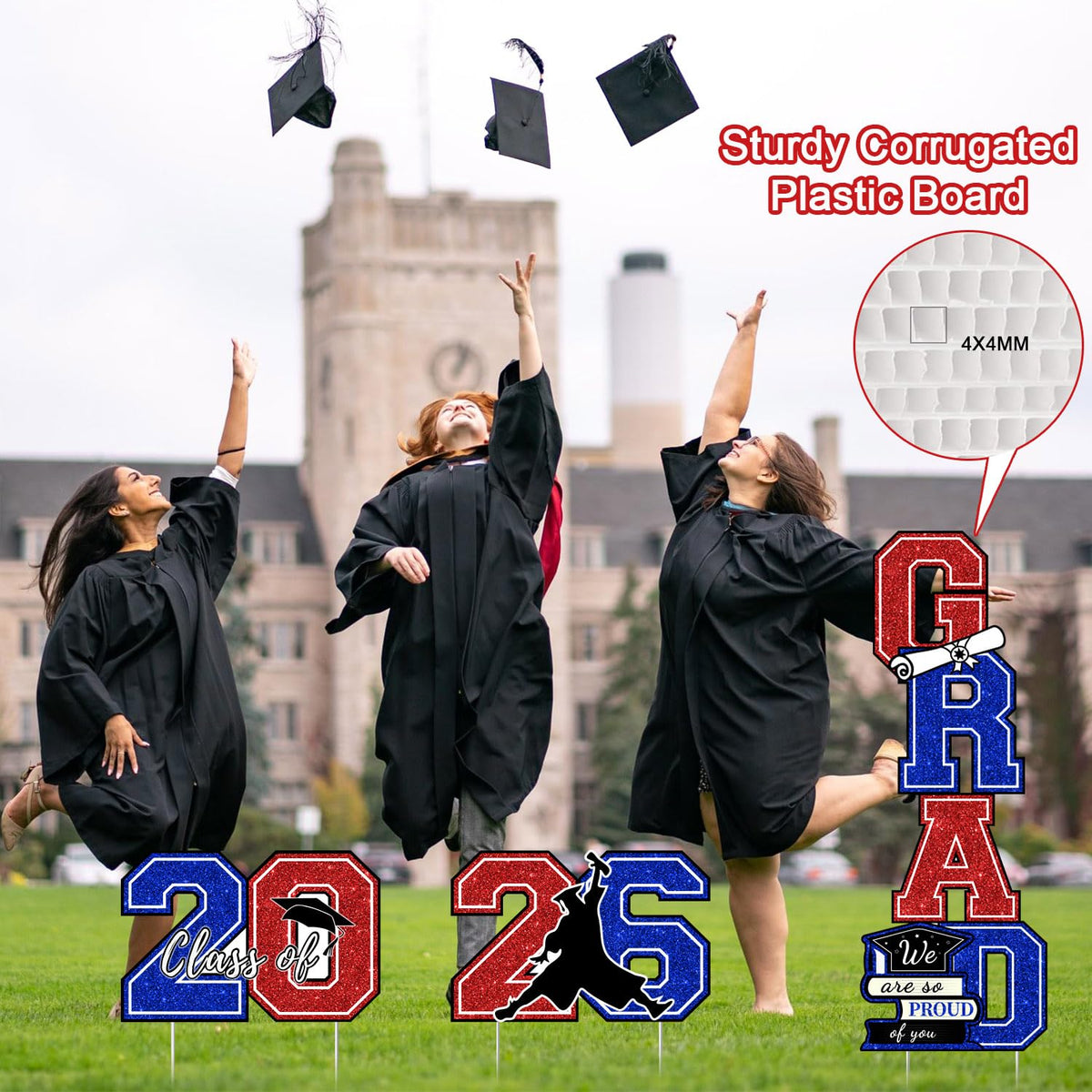 Runleo outdoor lawn display signals celebration at home, venue, or campus.