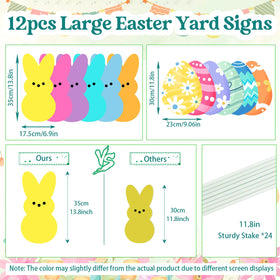 Runleo large bunny and egg signs stay highly visible from afar.