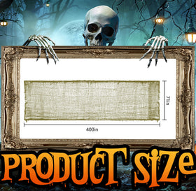 RunNico Halloween gauze wall decoration enhances spooky yard or doorway scenes.