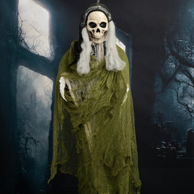 RunNico haunted cheesecloth garland adds layered depth to Halloween props.