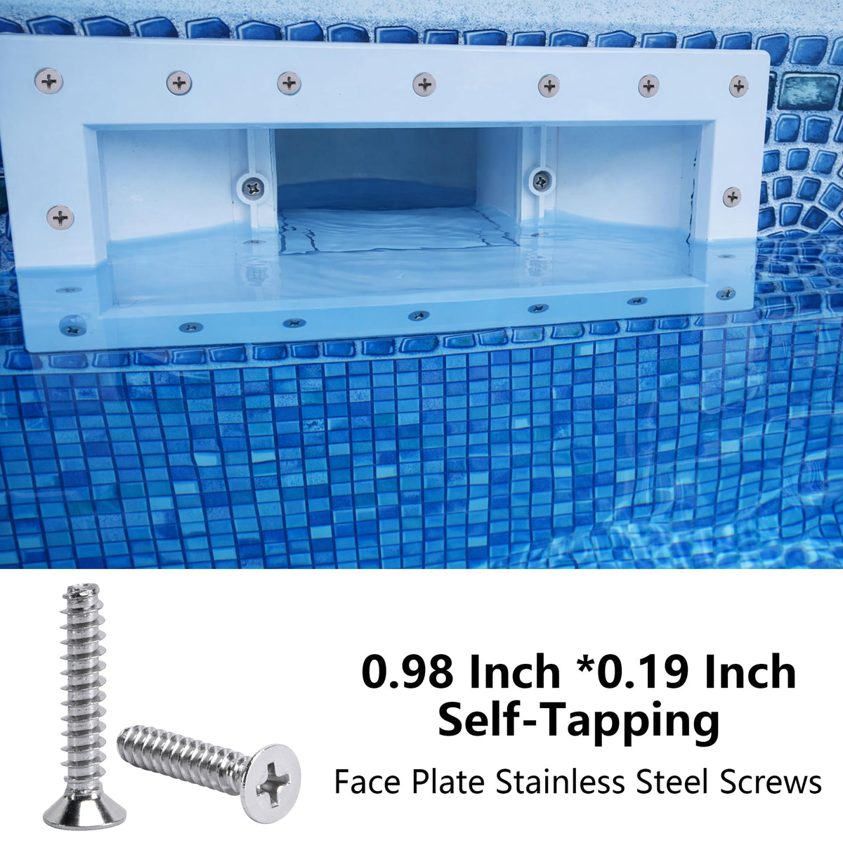 RunNico skimmer assembly screws; easy install in wide-mouth housings