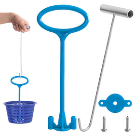 RunNico skimmer basket handle blue for easy debris removal