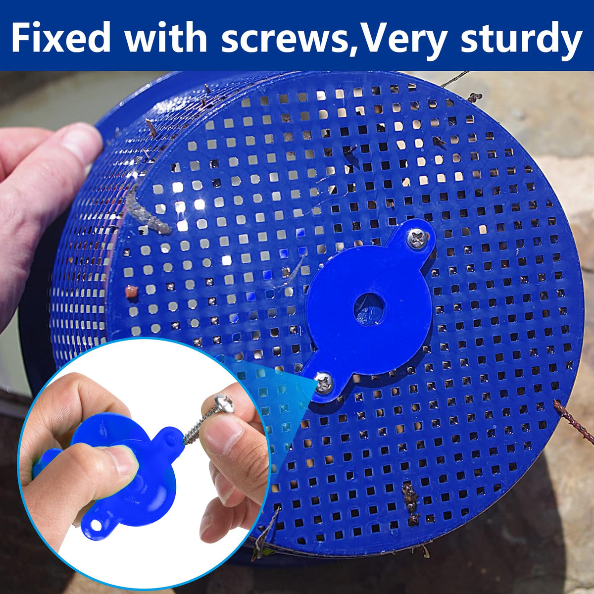 RunNico skimmer handle assembly shows simple installation steps.
