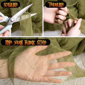 RunNico spooky fabric texture closeup showcases realistic drape for haunted setups.