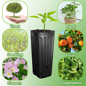 RunNico stackable deep pots save space in small gardens.