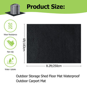 RUNZEG waterproof surface keeps carport or shed floor clean and dry.