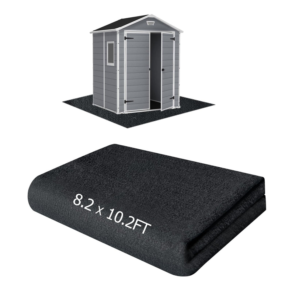 RUNZEG outdoor shed floor mat waterproof surface protects shed floor.